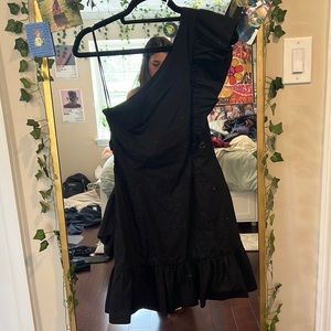 Maeve by Anthropologie: One shoulder ruffle dress